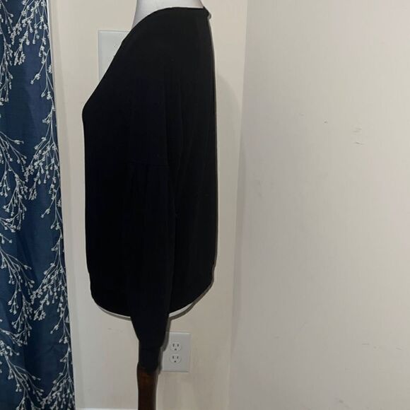 Matilda Jane Clothing MJ Good Hart Hillsboro Sweatshirt Black Balloon Sleeves S - Picture 2 of 8